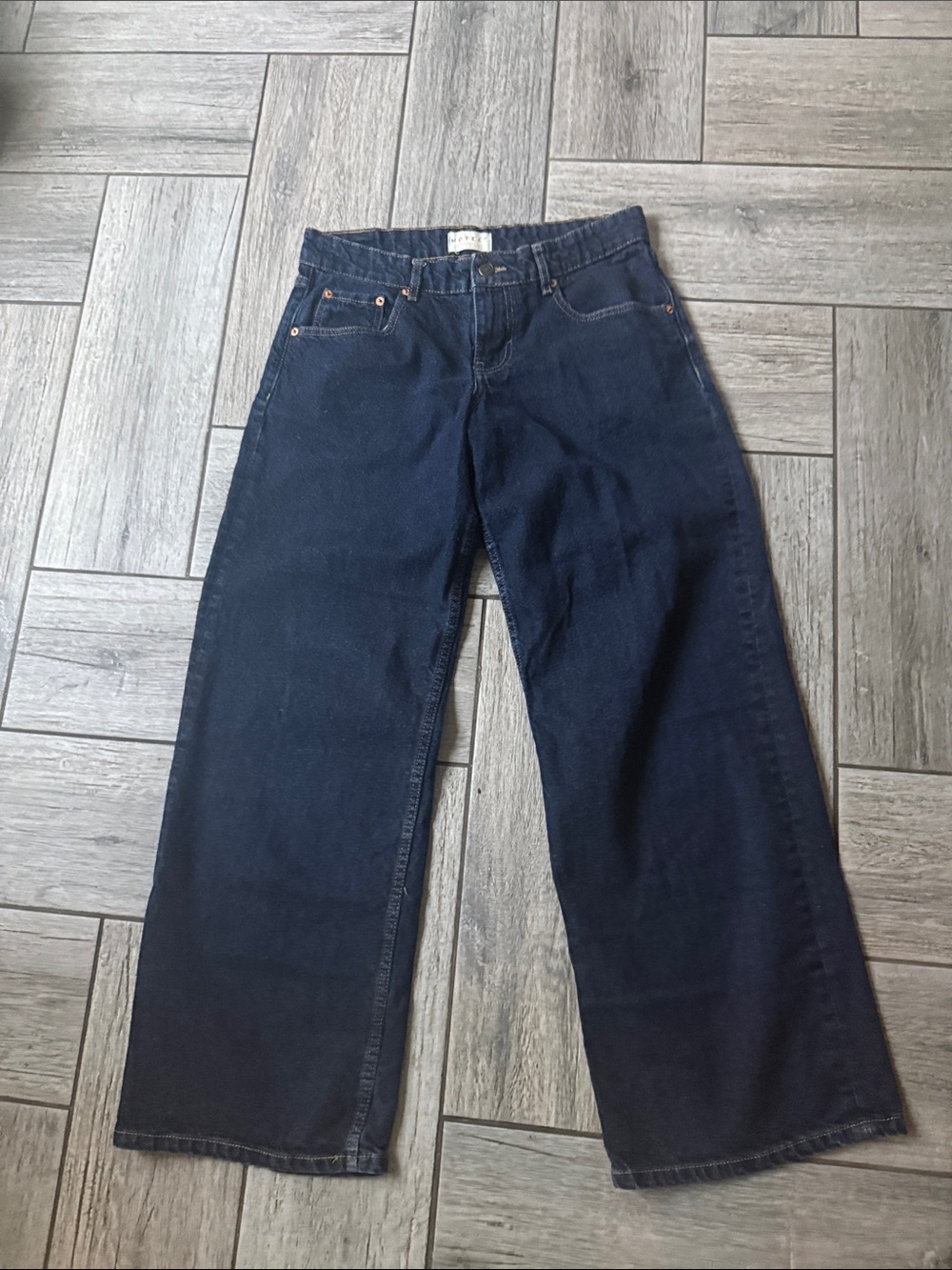 Men's Dark Blue Straight-Leg Jeans
